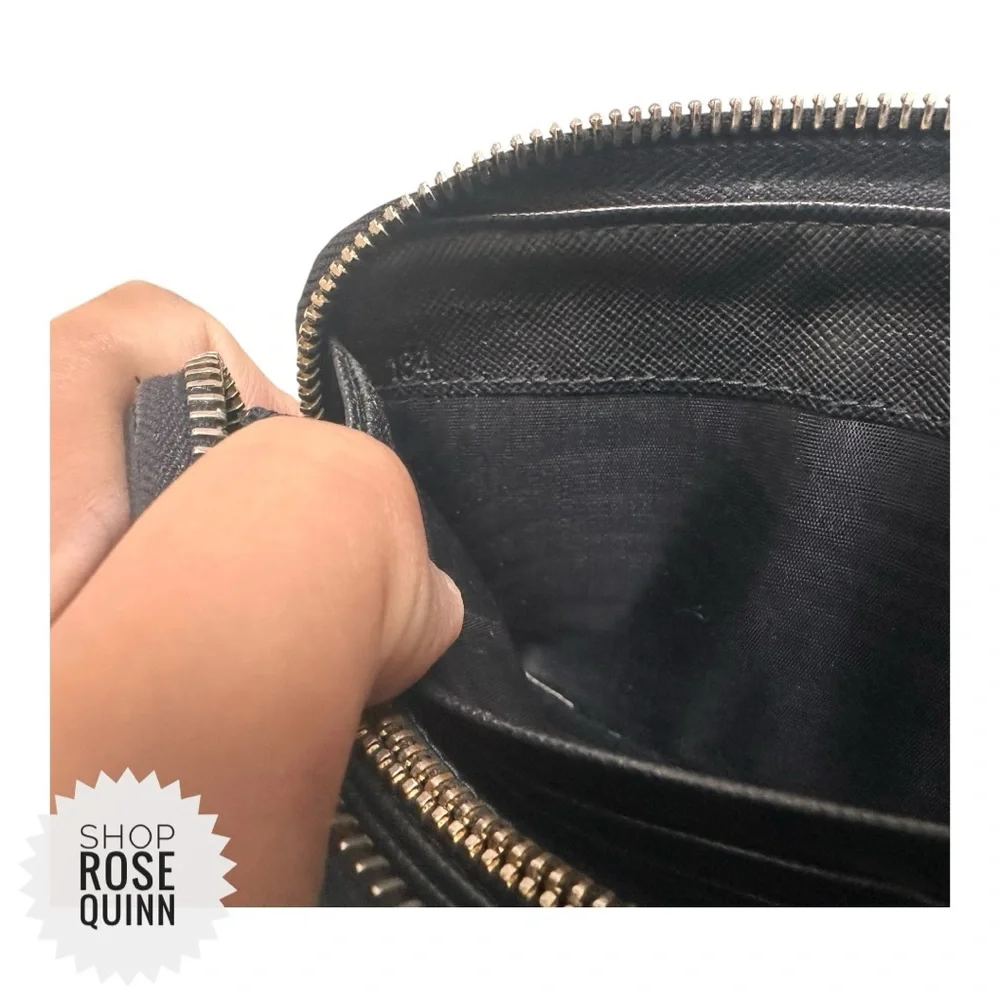 PRADA | Black Continental Zipper Wallet - Picture 11 of 14